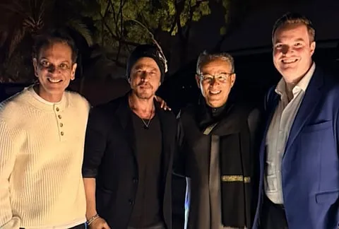 Shah Rukh Khan Dines with Mohamed Alabbar in Dubai Ahead of Global Fashion Awards