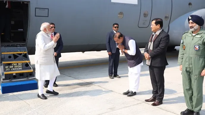 PM Modi Lands at Assam’s First Highway Emergency Landing Facility