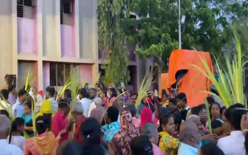 Catholic Christians Celebrate Palm Sunday with Devotion Across Tamil Nadu
